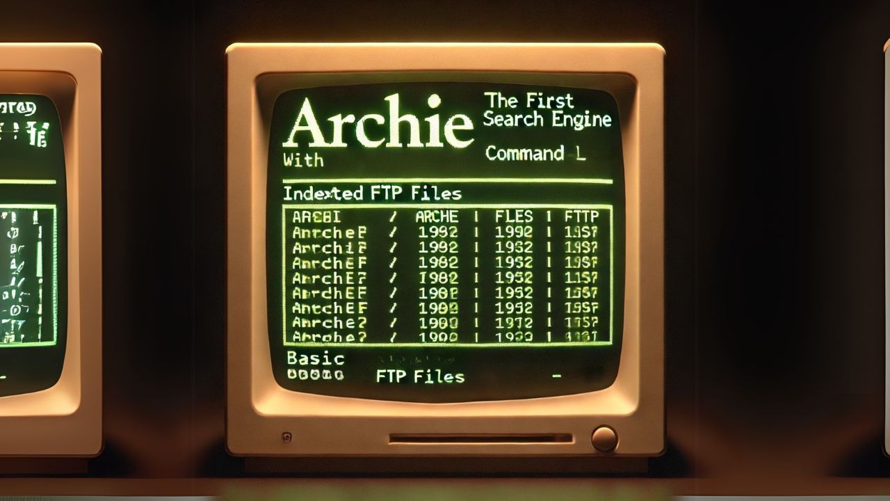 Archie, the first search engine