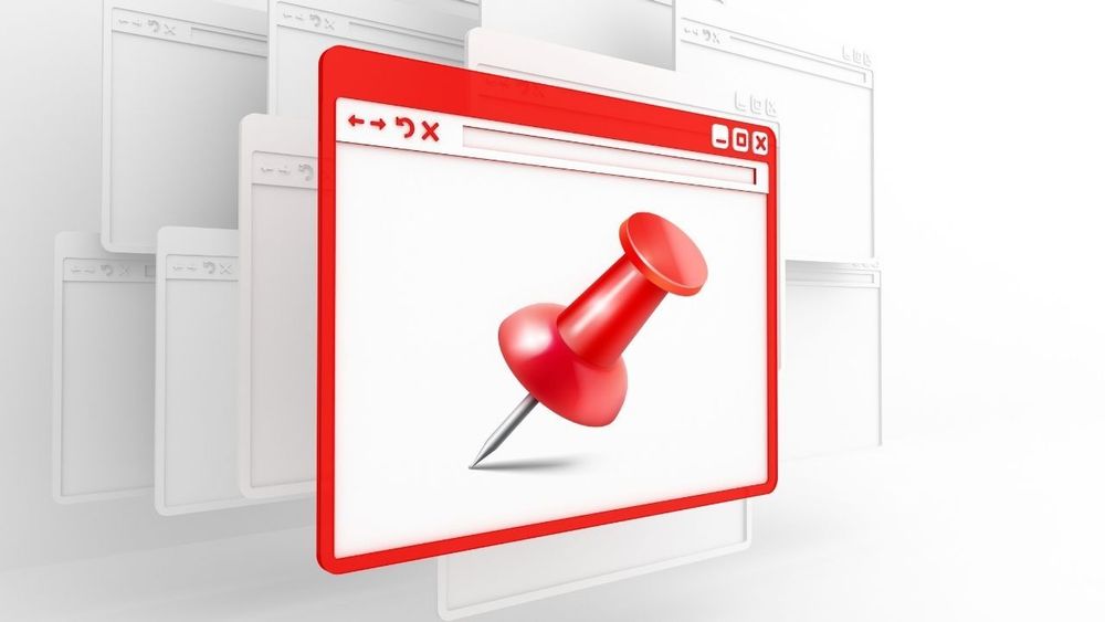 Pin on an open website browser, representing how to pin a website to taskbar