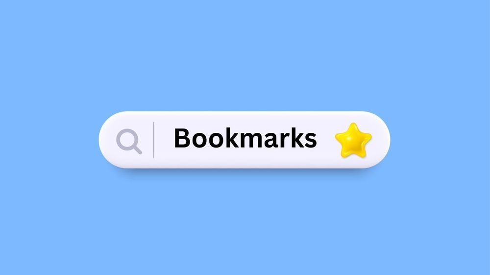 Search bar with the text "Bookmarks" and a star next to it.