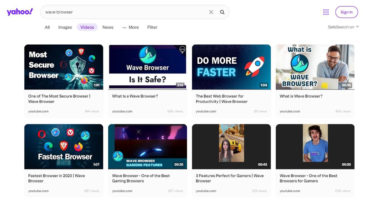Yahoo Video Search